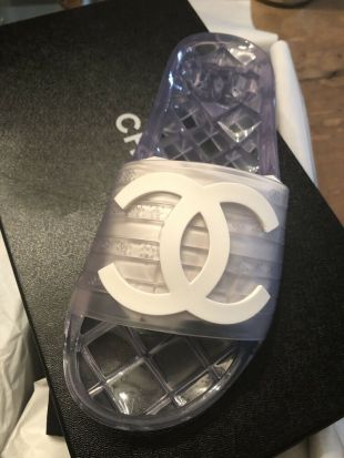 Chanel Jelly Pool Slides Mules