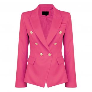 Victoria Balmain Inspired Tailored Blazer Royal in Pink