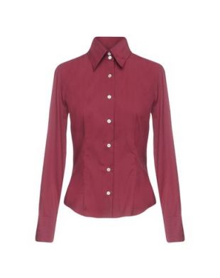 Caliban chemise de couleur unie bordeaux