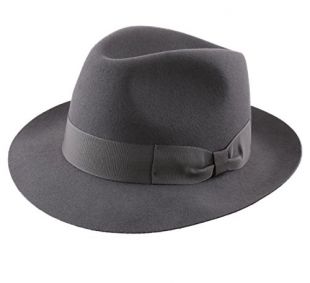 Classic Italy - Chapeau Fedora imperméable Feutre - 4 Coloris - Homme ou Femme Heritage Bogart - Taille M - Gris