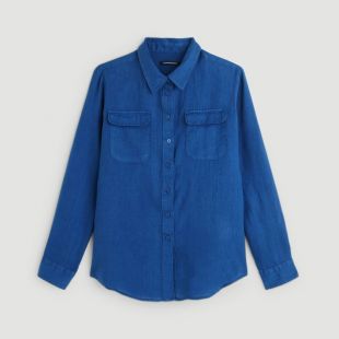 Monoprix Chemise manches longues en lin avec poches