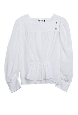 Top blouse blanche avec boutons