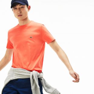 Lacoste T shirt col rond en jersey de coton pima uni