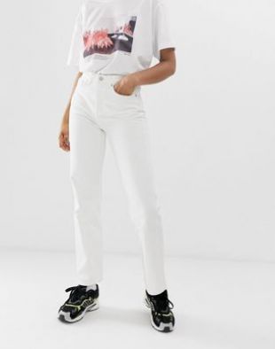 Weekday Jean mom Blanc savoureux