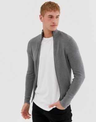 Jack & Jones Essentials Cardigan côtelé zippé
