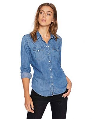 Levi's Women's Ultimate Western Shirt, Love Blue, Large