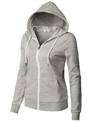 H2H Women's Casual Hoodie Long Sleeve Hoodie Gray US S/Asia S (CWOHOL030)