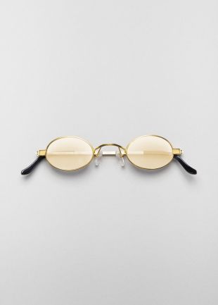 Roberi and Fraud Gold Doris Small Round Sunglasses