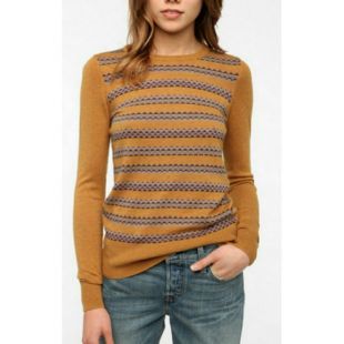 Jane Intarsia Knit Pullover Sweater