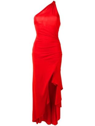 Red asymmetric dress