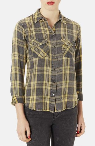 'Maggie Santorini' Check Print Shirt