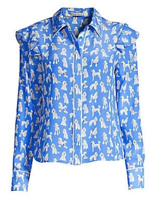 Zimmer Silk Ruffle Sleeve Blouse