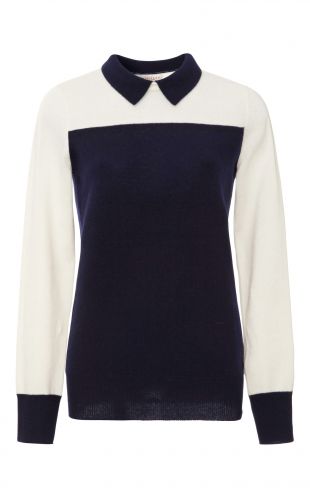 Sidney Cashmere Color-Block Sweater