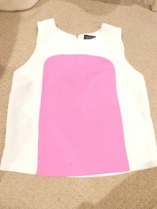Haut rose en lin neuf taille unique marque Made In Italy étiqueté à 25€ (ctd