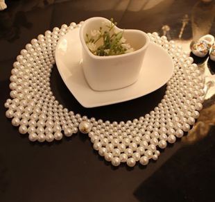 collier faux col en perles