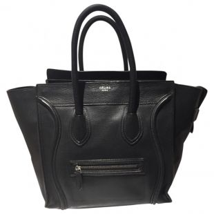 Sac à main luggage en cuir CÉLINE Noir
