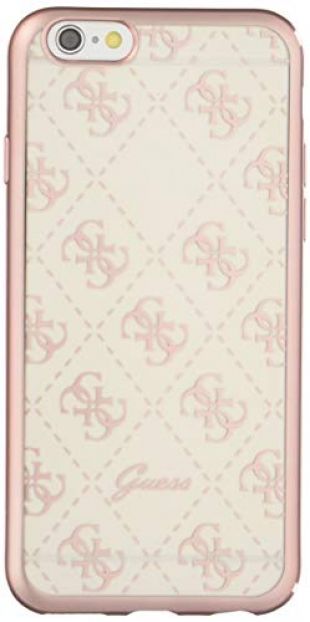 Guess 4G Collection Etui en TPU pour iPhone6/6S Transparent/Rose