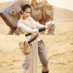 Star wars rey cosplay costume outfit la force veille cosplay