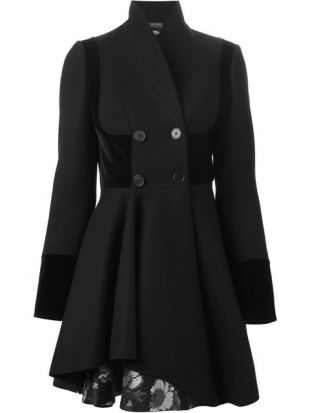 ALEXANDER MCQUEEN  double breasted folded drape coat
