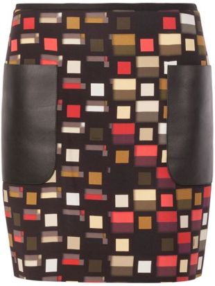 FENDI  square print mini skirt