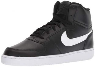 Nike - Nike Men's Ebernon Mid Casual Sneakers (10, Black/White)