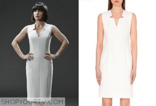 Dimita Notched Stretch Crepe Dress