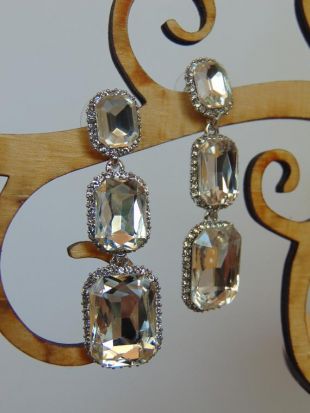 Boucles d’oreilles goutte triple bijou fantaisie