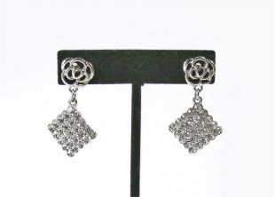 Boucles d'oreilles fantaisie vintage strass, style rétro | UK