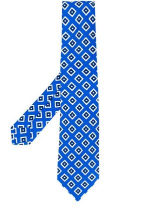 Kiton Lozenges Printed Tie