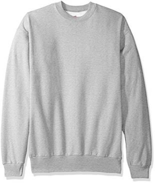 Hanes Men's Ecosmart Fleece Sweatshirt, Light Steel, Large