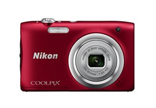 Nikon COOLPIX A100 - Cámara Digital (Cámara compacta, 1/2.3", 4,6-23 mm, Auto), roja
