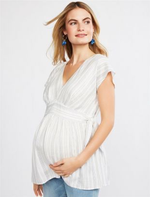 Motherhood Maternity Jessica Simpson Ruffle Front Maternity Dress