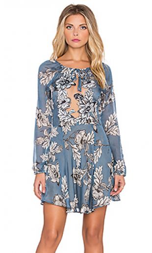 knee length dresses for ladies For Love & Lemons Samira Mini Dress White – blueandcream