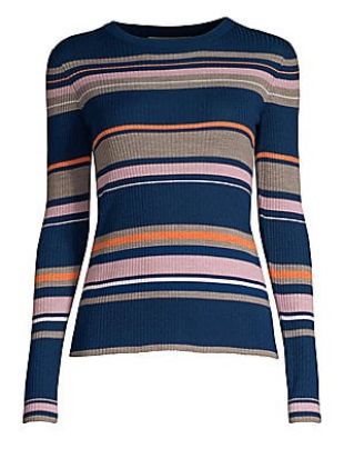 Frame - Striped Long Sleeve Sweater