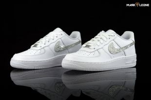 Nike Handmade Air Force 1 Low Swarovski Crystal Element by Mark Leone