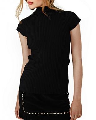 Maestro Ribbed Mock-Neck Top