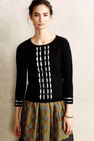 Anthropologie : Scalloped Stripe Cardigan by Sparrow