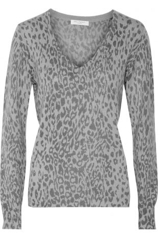 Equipment Cecile leopard-print cashmere sweater