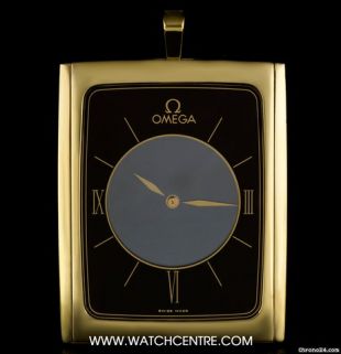 Omega 18k Y/G Ultra Thin La Magique Mystery Vintage Pendant Clock