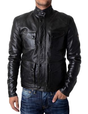MATCHLESS SILVERSTONE LEATHER JACKET ANTIQUE BLK