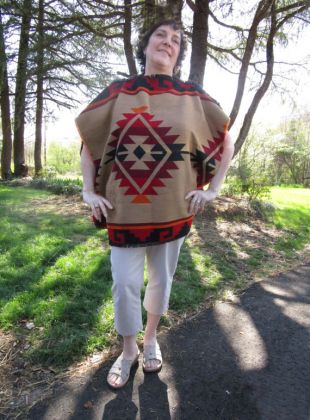 Daryl Dixon Poncho Costume in Woven Fabric Childs Size Petite Replica