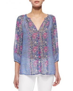 Joie - Joie Gloria Long-Sleeve Print Blouse