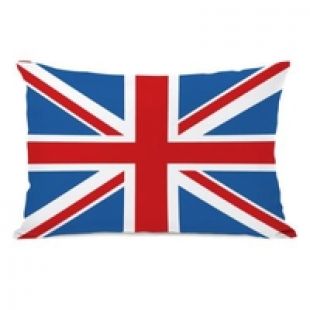 Union Jack Flag Throw Pillow (Polyester)