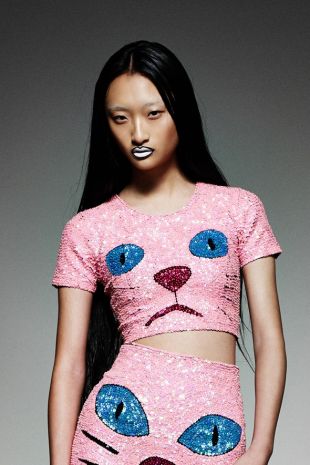 CANDY PINK $EQUIN PU$$Y CAT CROP