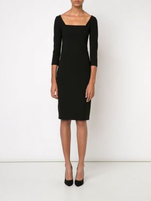 GIVENCHY fitted square neck dress