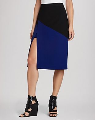 BCBGMAXAZRIA Jowell Color Block Pencil Skirt