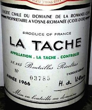 Domaine Romanee Conti La Tache 1966