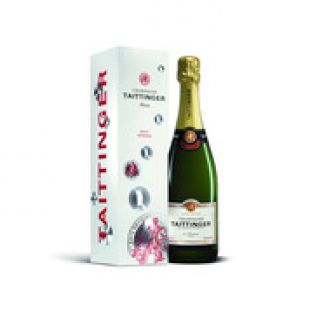 Taittinger A.O.P. Champagne brut La bouteille de 75cl et son étui