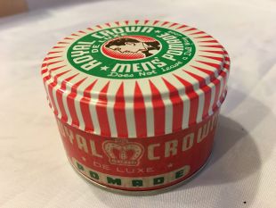 VTG Royal Crown De Luxe Men's Pomade - 29 cent, 1.25 oz, NOS From Case, Full Tin