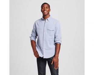Men's Seersucker Long Sleeve Button Down Shirt - Merona™
